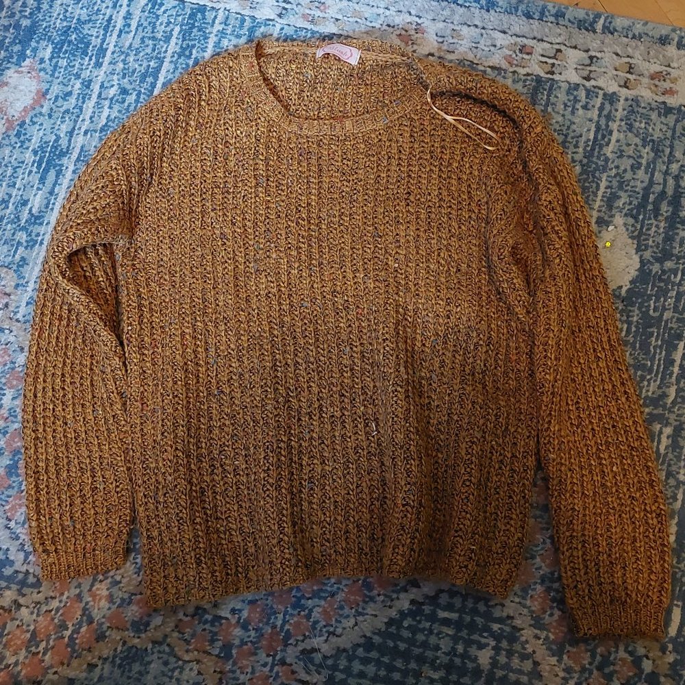 Rust-Colored Knit Blush-Brand Sweater - M/L
